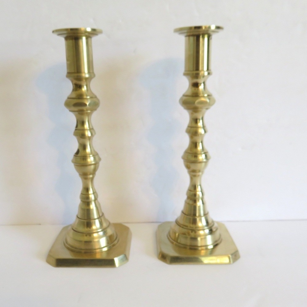 Vintage Venus‎ Brass Candlestick Holders Pair Made in Japan Elegant Decor
